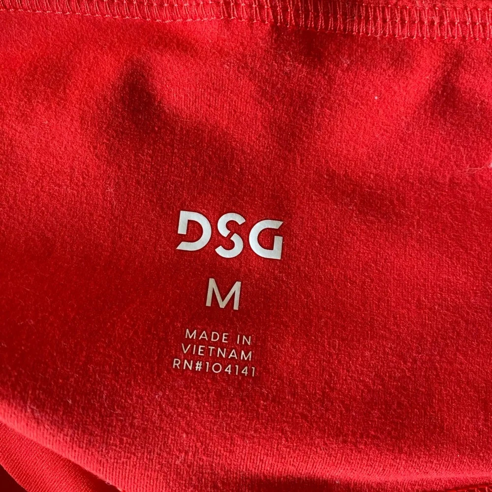 Red High-Waist Biker Shorts medium